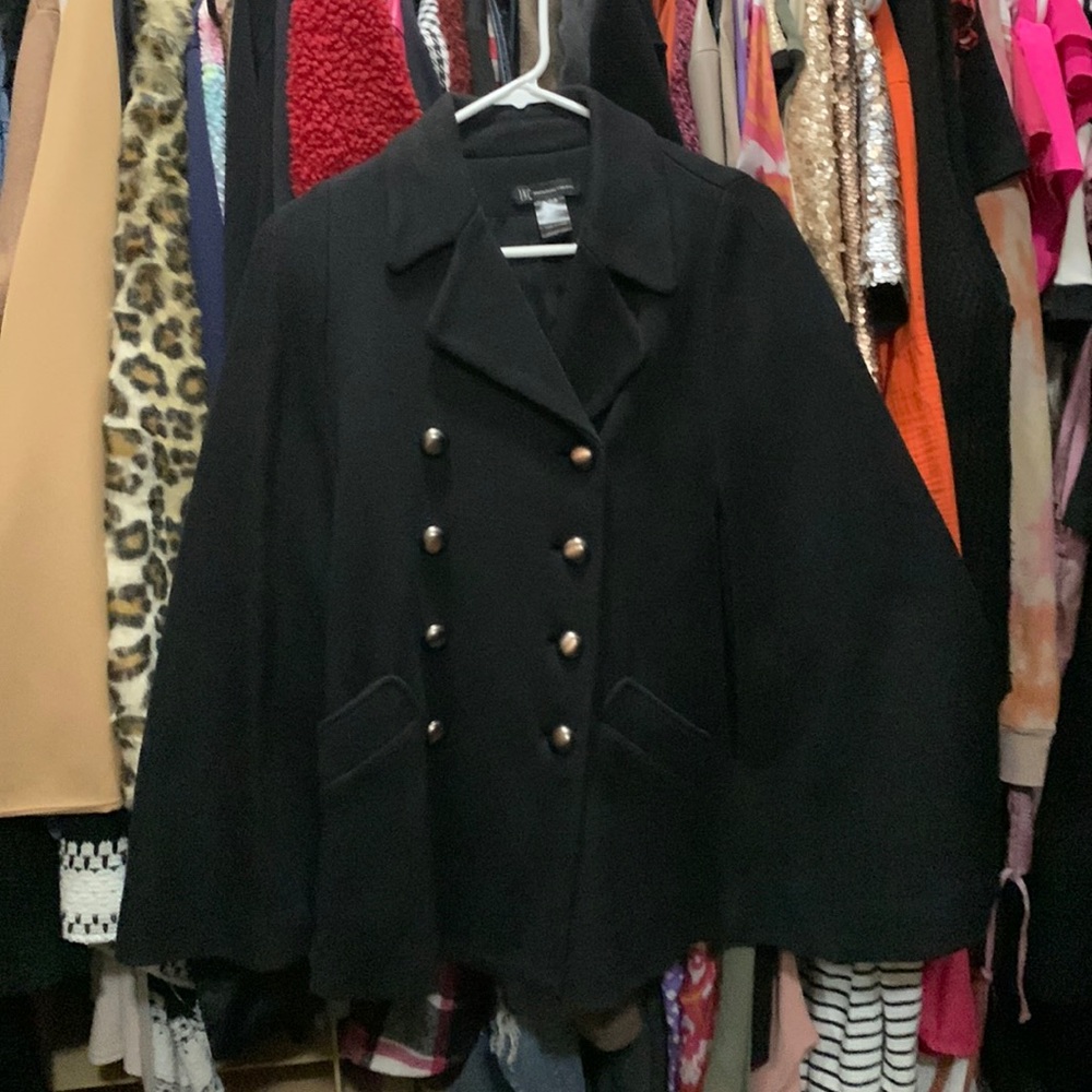 INC black cotton capelet